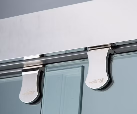 Porte de cabine de douche coulissante à double pliage