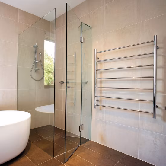 Écran de douche sans cadre noir panneau fixe 8mm porte de douche à l'italienne 800