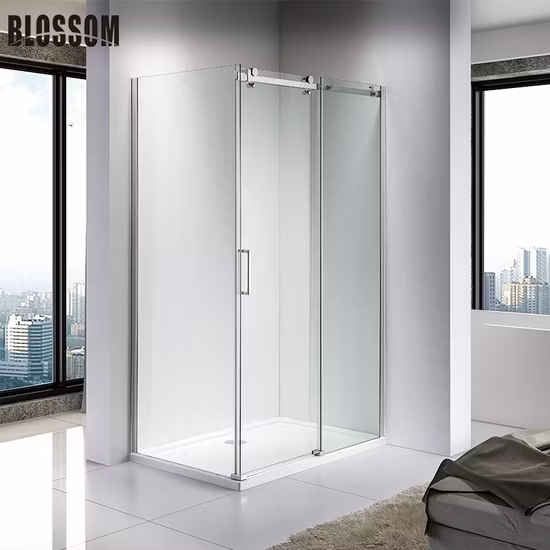 Porte en verre pour salle de douche simple, pare-baignoire pliant simple, cabine de douche