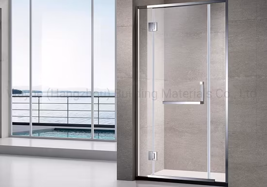 porte de douche à charnière sans cadre en verre trempé trempé d'essai de trempage de chaleur de 10 mm